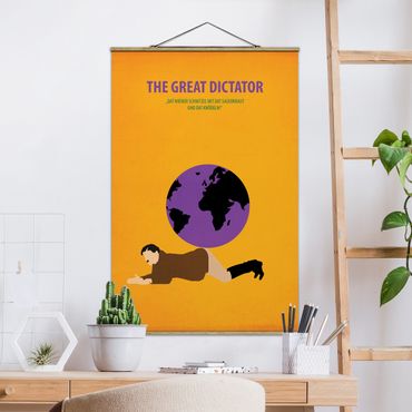 Stoffbild mit Posterleisten - Filmposter The great dictator - Hochformat 2:3