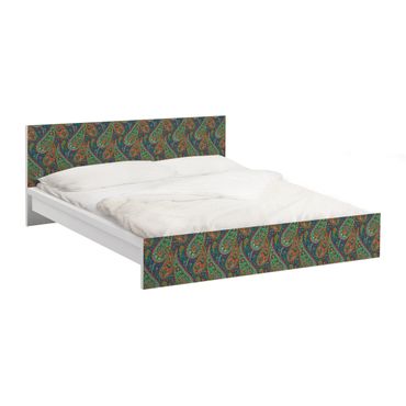 Möbelfolie für IKEA Malm Bett niedrig 140x200cm - Klebefolie Filigranes Paisley Design