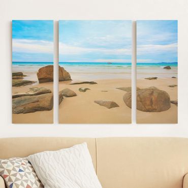 Leinwandbild 3-teilig - The Beach - Triptychon