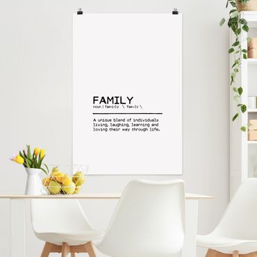 Poster - Definition Family Unique - Hochformat 2:3