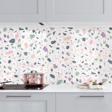 Küchenrückwand - Detailliertes Terrazzo Muster Agrigento