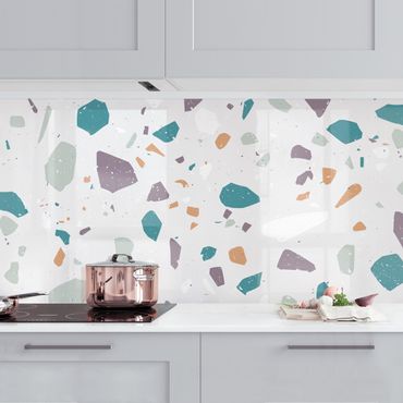Küchenrückwand - Detailliertes Terrazzo Muster Grosseto