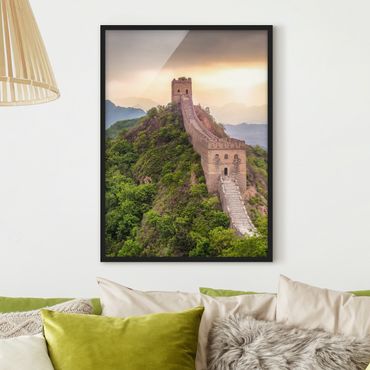 Bild mit Rahmen - Die unendliche Mauer von China - Hochformat