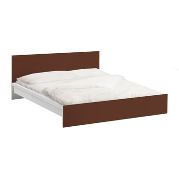 Möbelfolie für IKEA Malm Bett niedrig 160x200cm - Klebefolie Colour Chocolate