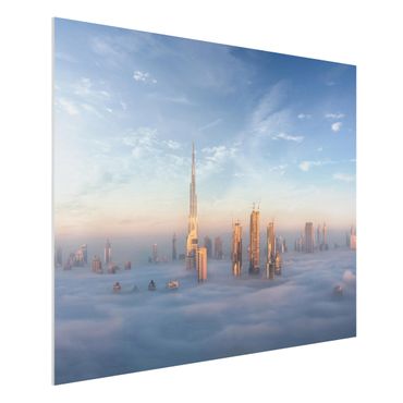 Forex Fine Art Print - Dubai über den Wolken - Querformat 3:4