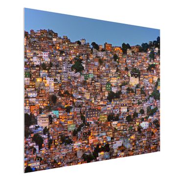 Forex Fine Art Print - Rio de Janeiro Favela Sonnenuntergang - Querformat 3:4
