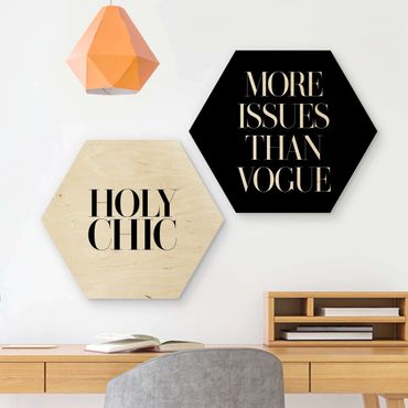 Hexagon Bild Holz 2-teilig - Holy Chic & Vogue