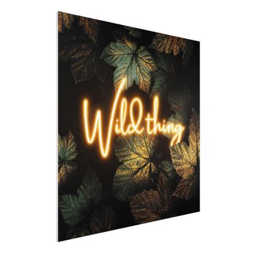 Forex Fine Art Print - Wild Thing goldene Blätter - Quadrat 1:1