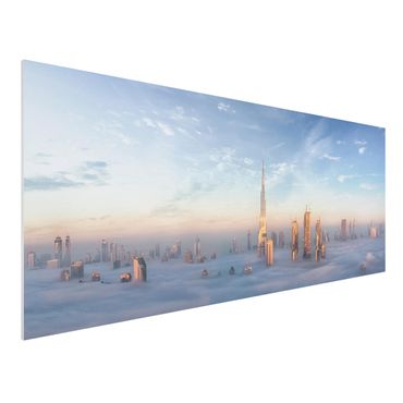 Forex Fine Art Print - Dubai über den Wolken - Panorama