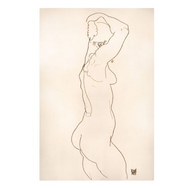 Leinwandbild - Egon Schiele - Weiblicher Akt - Hochformat 2:3