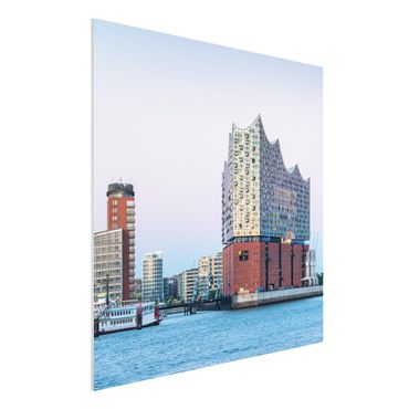 Forex Fine Art Print - Elbphilharmonie Hamburg - Quadrat 1:1