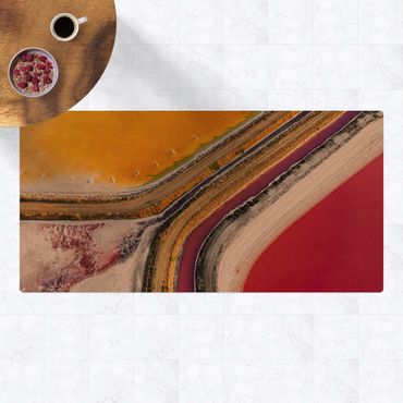 Kork-Teppich - Farbenspiel im kalifornischen Salzsee - Querformat 2:1