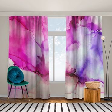 Vorhang - Farbkomposition in Pink und Lila