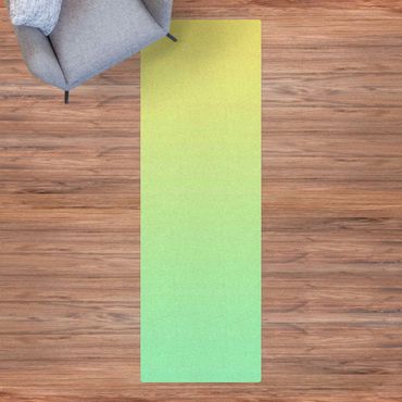 Kork-Teppich - Farbverlauf Grasgrün - Hochformat 1:3