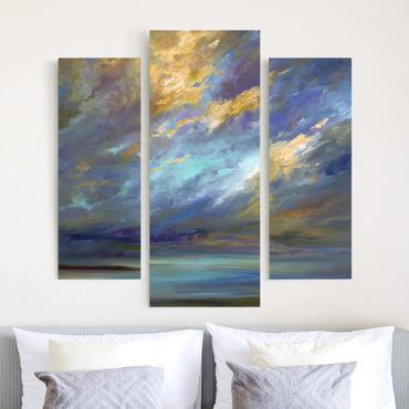 Leinwandbild 3-teilig - Himmel über Küste - Galerie Triptychon