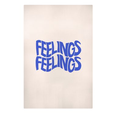 Leinwandbild - Feelings blau - Hochformat 2:3