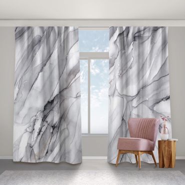 Vorhang - Felslinien in Grau