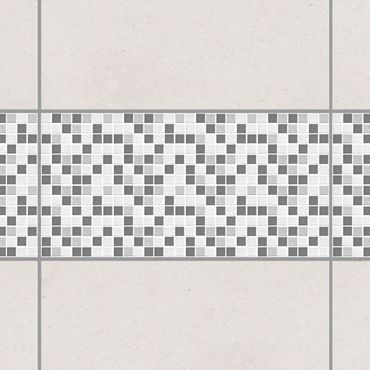 Fliesen Bordüre - Mosaikfliesen Grau 60x30 - Fliesensticker Set