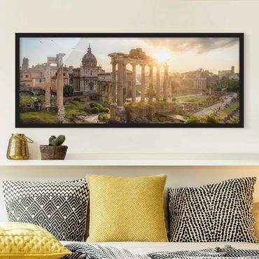 Bild mit Rahmen - Forum Romanum bei Sonnenaufgang - Panorama