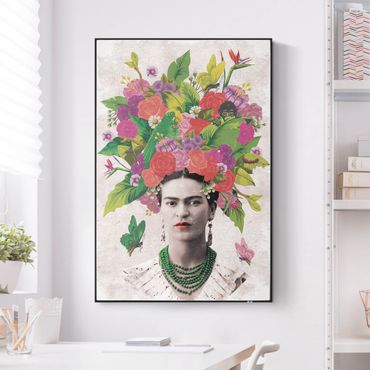 Akustik-Wechselbild - Frida Kahlo - Blumenportrait