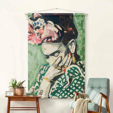 Wandteppich - Frida Kahlo - Collage No.3 - Hochformat 2:3
