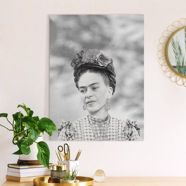 Leinwandbild - Frida Kahlo Portrait - Hochformat 3:4