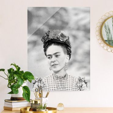 Glasbild - Frida Kahlo Portrait - Hochformat