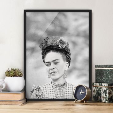Bild mit Rahmen - Frida Kahlo Portrait - Hochformat - 3:4