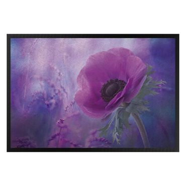 Fußmatte - Anemonenblüte in Violett