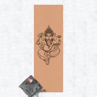 Kork-Teppich - Ganesha - Hochformat 1:3
