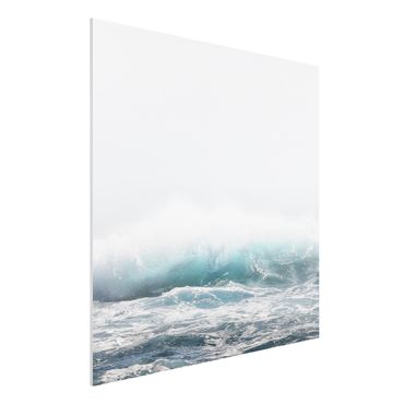 Forex Fine Art Print - Große Welle Hawaii - Quadrat 1:1