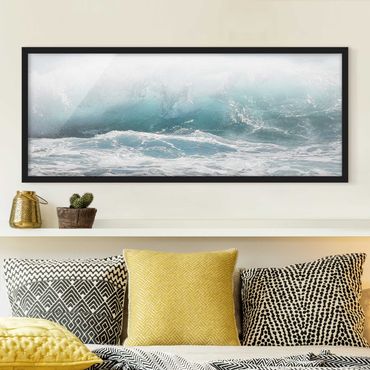 Bild mit Rahmen - Große Welle Hawaii - Panorama