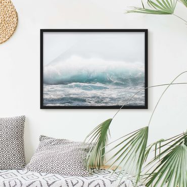 Bild mit Rahmen - Große Welle Hawaii - Querformat