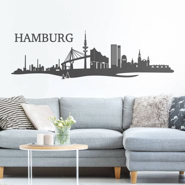 Wandtattoo Hamburg-Skyline