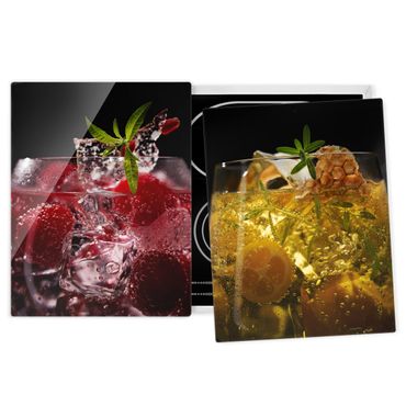 Herdabdeckplatte Glas - Exotische Drinks