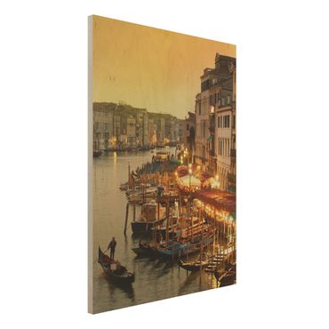 Holz Wandbild - Großer Kanal von Venedig - Hoch 3:4