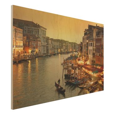 Holz Wandbild - Großer Kanal von Venedig - Quer 3:2