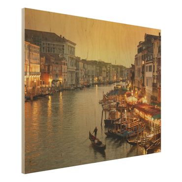 Holz Wandbild - Großer Kanal von Venedig - Quer 4:3