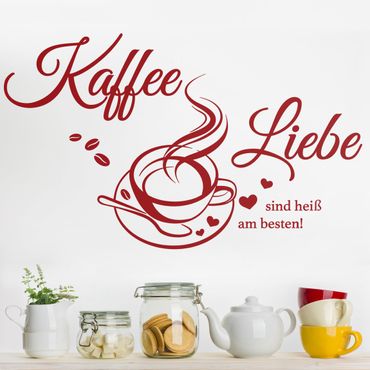 Wandtattoo - Kaffee & Liebe