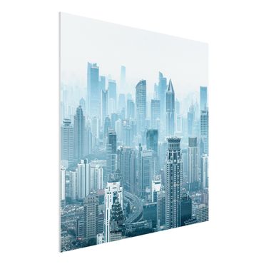 Forex Fine Art Print - Kühles Shanghai - Quadrat 1:1