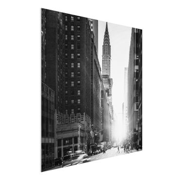Forex Fine Art Print - Lebhaftes New York - Quadrat 1:1
