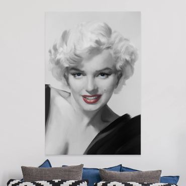 Leinwandbild - Marilyn auf Sofa - Hochformat 3:2