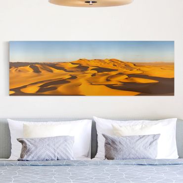Leinwandbild - Murzuq Desert In Libya - Panorama Quer