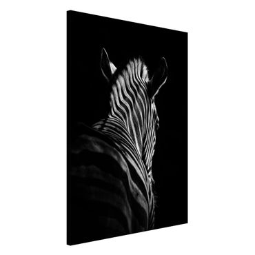 Magnettafel - Dunkle Zebra Silhouette - Memoboard Hochformat 3:2