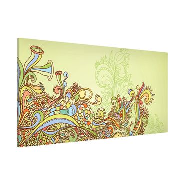 Magnettafel - Florale Illustration - Memoboard Panorama Quer