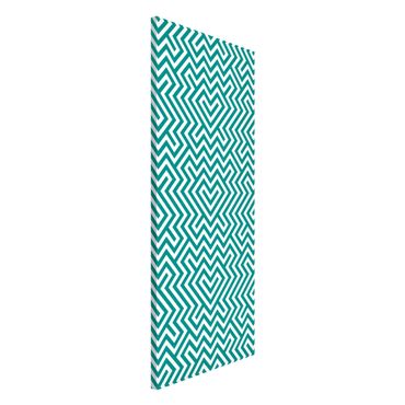 Magnettafel - Geometrisches Design Mint - Memoboard Panorama Hoch