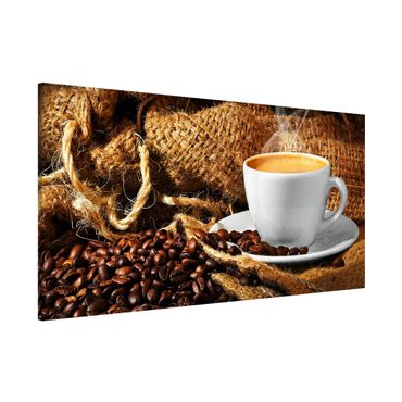 Magnettafel - Kaffee am Morgen - Memoboard Panorama Querformat