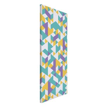 Magnettafel - No.RY33 Lilac Triangles - Memoboard Panorama Hoch