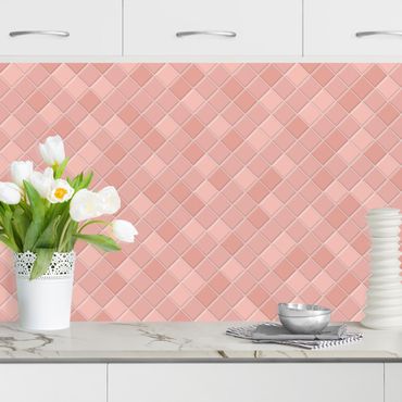 Küchenrückwand - Mosaik Fliesen - Altrosa