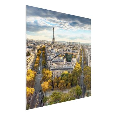 Forex Fine Art Print - Nice day in Paris - Quadrat 1:1